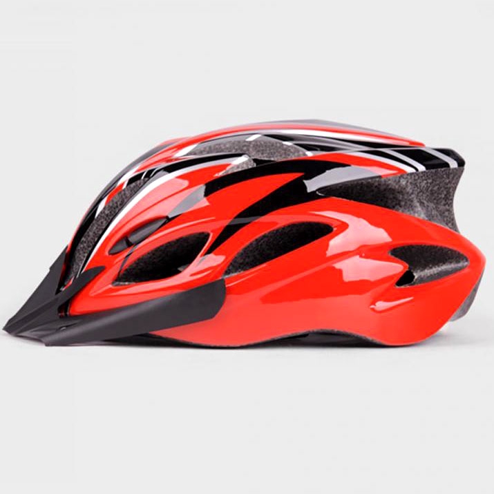 TaffSPORT Helm Sepeda Bicycle Road Bike Helmet - MERAH