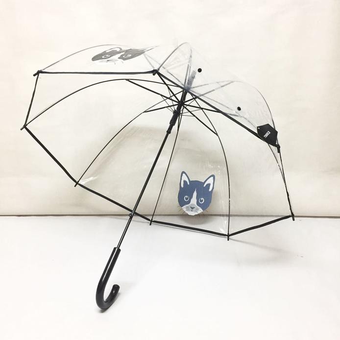 Payung Tongkat Transparan Mangkok Anjing Kucing - 75002