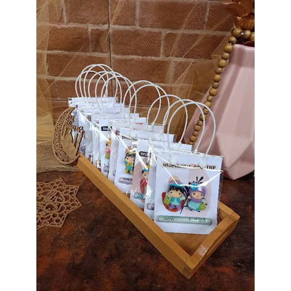 Coklat Karakter Lebaran 1 pack isi 10 pcs Kado angpao viral idul Fitri 1444h isi 2 coklat + slot unt