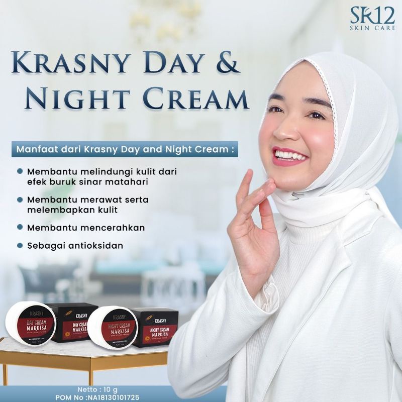 SR12 Day &amp; Night Cream Krasny - Merawat Wajah Kering Melembabkan Mencerahkan Wajah