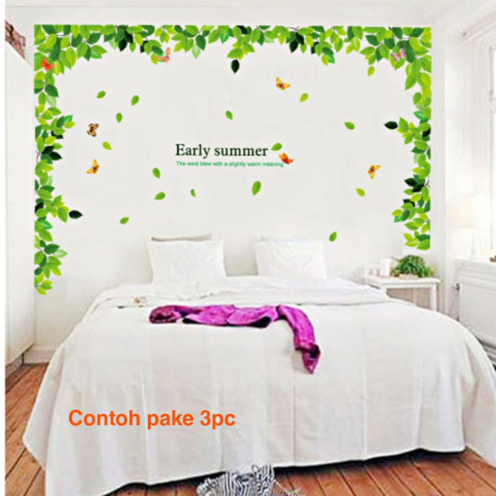 RELIZA WALL STICKER RENDA HIJAU DAUN STIKER DINDING AY901