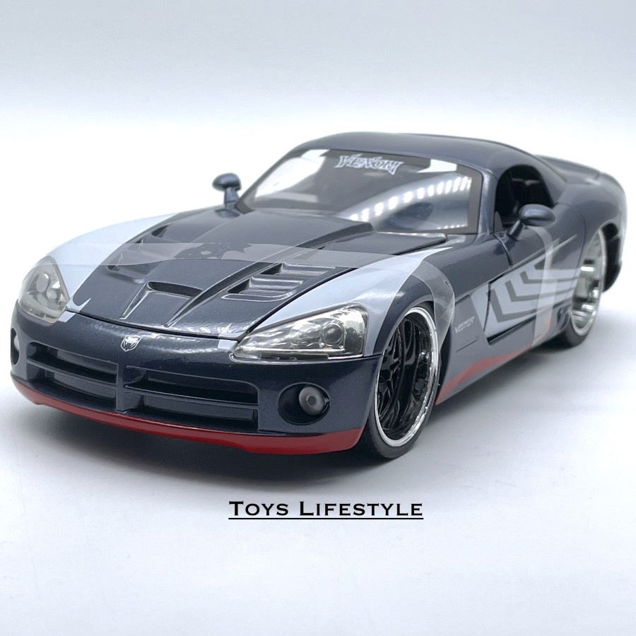 Mobil Jada Diecast Venom 2008 Dodge Viper Skala 1:24