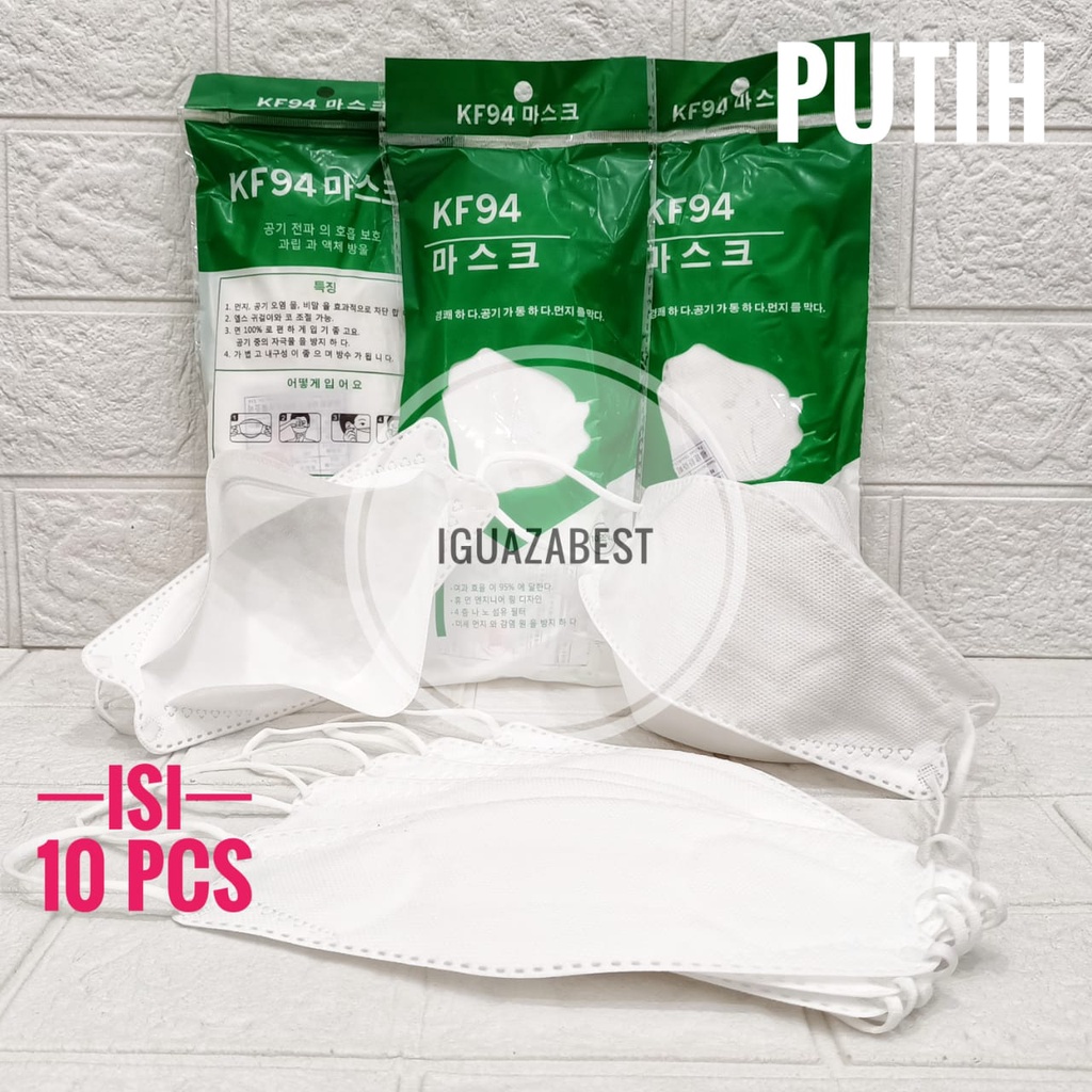 Masker KF94 Korea 4Ply Convex isi 10Pcs Masker 4D Import KF 94 FaceMask