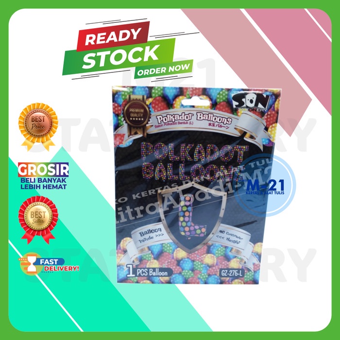 

BALON SON HURUF POLKADOT GZ275-L