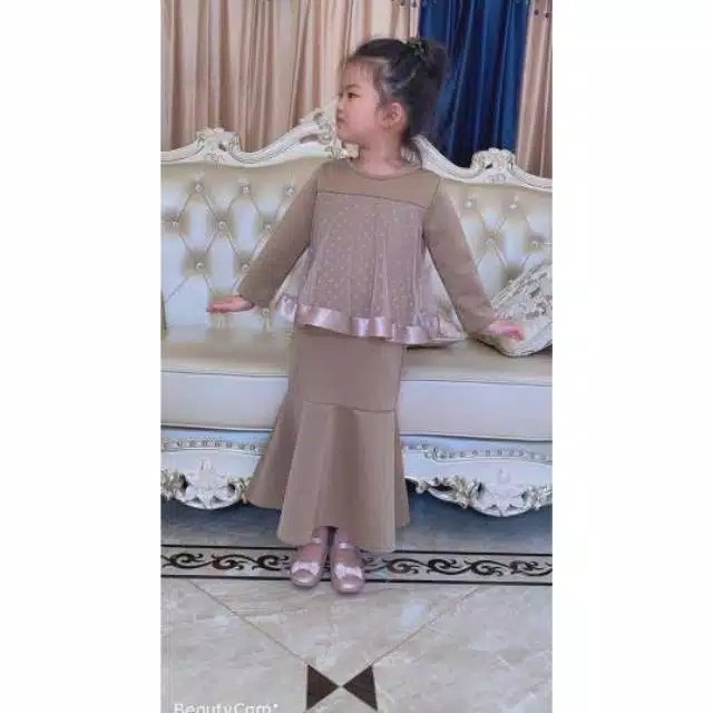 2005#ANAK dres pesta muslim/baju anak terbaru/baju anak termurah /dress anak/scuba import