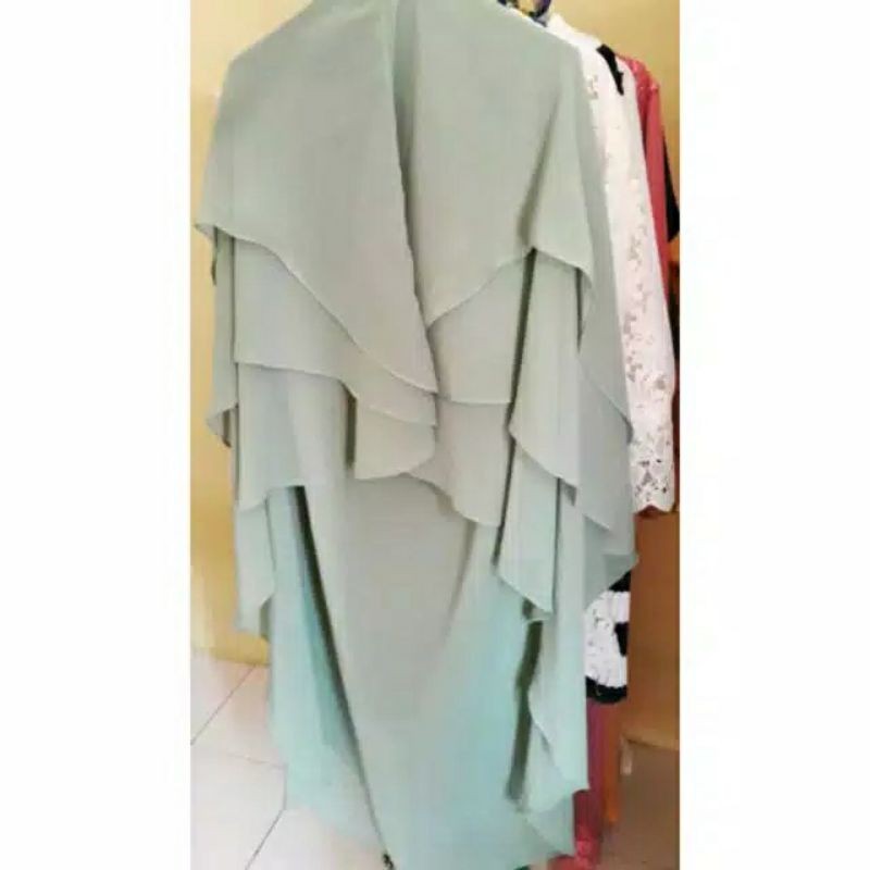 preloved Khimar 3 layer