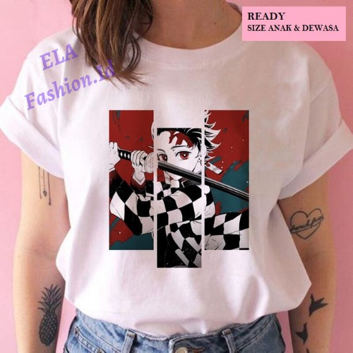 Kaos Demon Slayer Katana Kimetsu No Yaiba Zenitsu Anak Tanjiro Nezuko Rengoku Kyojuro