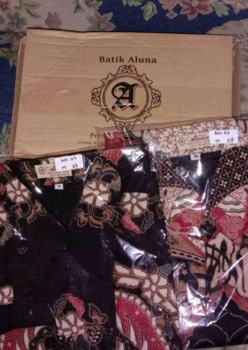 Batik Pria Lengan Panjang Modern Premium Full Furing Original Produksi Batik Aluna Solo Pcw 007