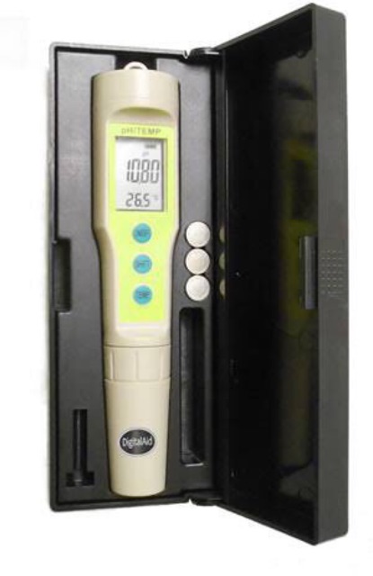 High Accuracy Digital PH Meter Waterproof Air Suhu Temperature + Bubuk Kalibrasi