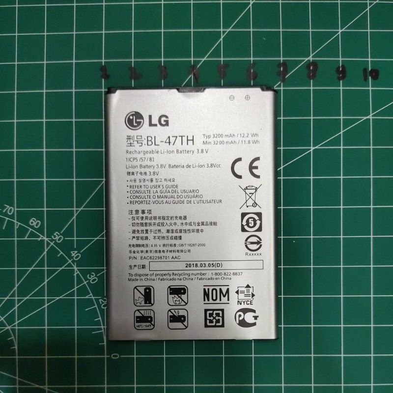 LG V20 / BL-44E1F , LG G2 / BL-T7 , LG G3 BEAT / D724 / MAGNA / H805 / BELLO / D335 / BL-54SG / BL-54SH , LG G VISTA / GPRO2 / BL-47TH BATERAI BATTERY BATT BATLE MANTUL