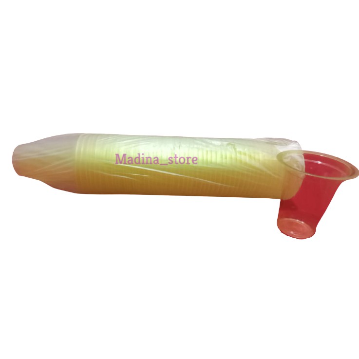 TERMURAH 50pcs Gelas Ulir/Cup Plastik/Gelas Plastik Cup/Cup Gelas