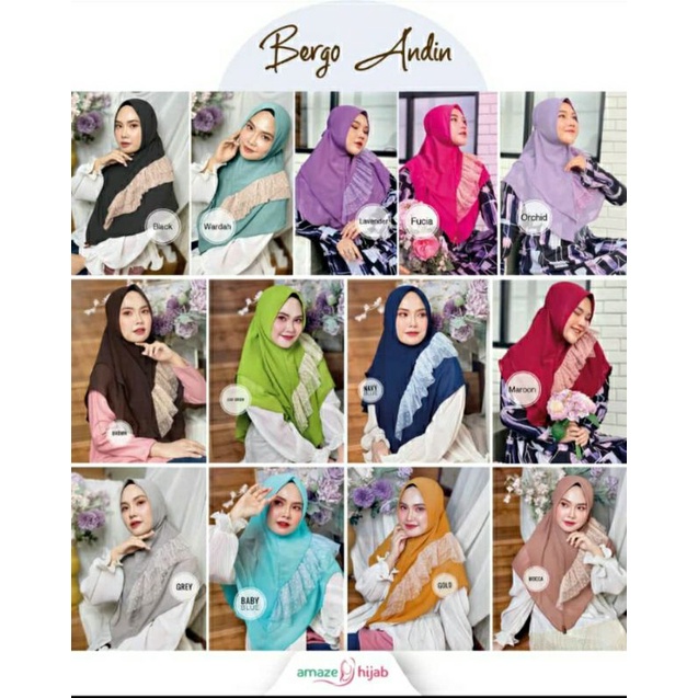 Fashion hijab Fashion muslim Hijab Bergo cantik andien by Tiara hijabers