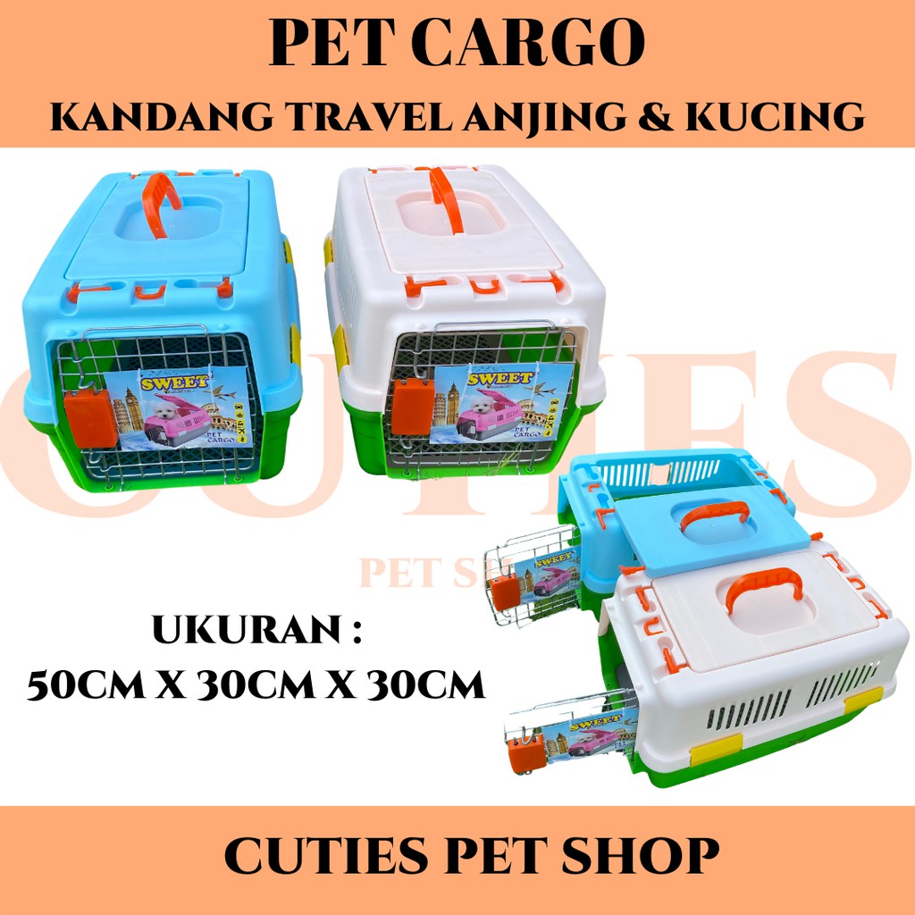 Pet Cargo Sweet / Pet Tray / Kandang Travel Cage Anjing