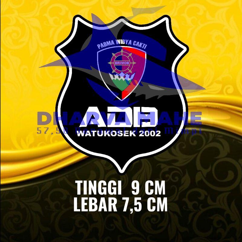 

ADB, Stiker ADB, Stiker Dikmaba Brimob Polri angkatan 12 watukosek 2002, Stiker Brimob, Stiker Polisi, Stiker polri