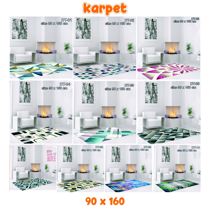 Karpet Lantai PERMADANI Dekorasi Rumah Karpet Lantai KARAKTER Karpet Bulu Eropa Ukuran 90CM - FW88