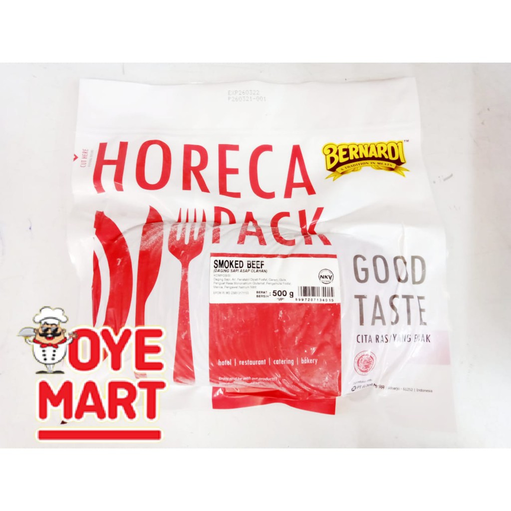 BERNARDI SMOKED BEEF HORECA 500GR DAGING SAPI ASAP