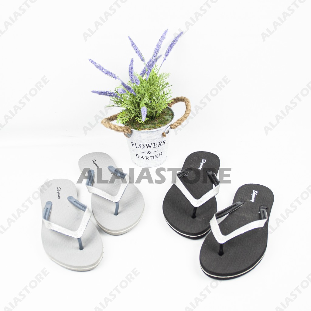 Sandal japit cewek glitter skyway aurora / sendal jepit perempuan blink blink