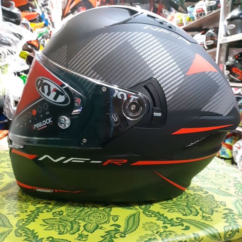 HELM KYT NFR BLACK RED DOFF HITAM MERAH DOFF
