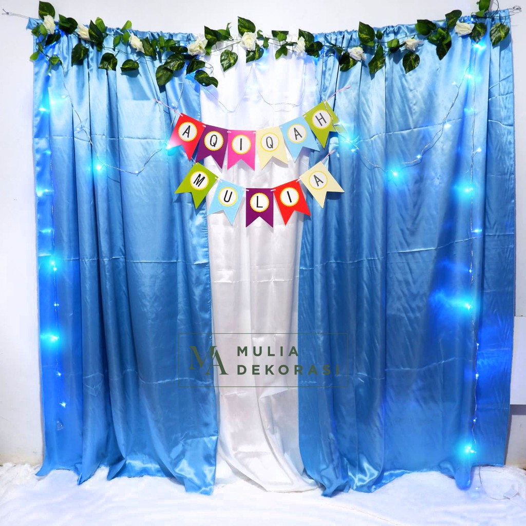 Dekorasi Aqiqah Khitan Backdrop Lamaran Nikahan Premium PhotoBooth DIY Akad Nikah Paket Mulia Satin