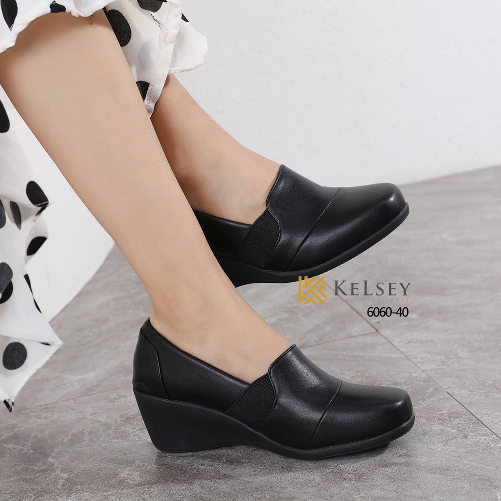 KELSEY WEDGES 6060-40#30 SEPATU KANTOR WANITA SHOES CEWEK IMPORT BRAND ORIGINAL