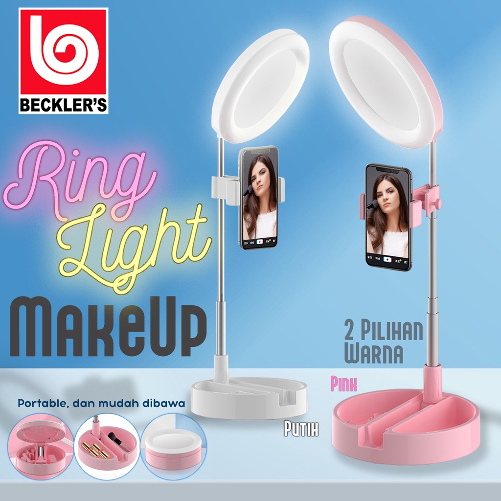 Ring Light Make Up/ Ring Light Live Stand Holder HP / Selfie Ring Light LED