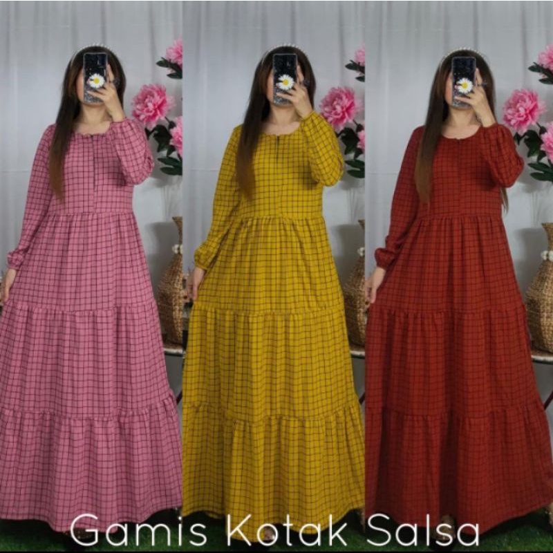 gamis voxy kotak termurah