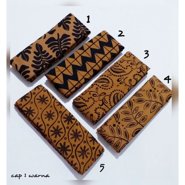 KAIN BATIK CAP WARNA COKLAT COKELAT PUTIH GARUTAN 2x1 meter