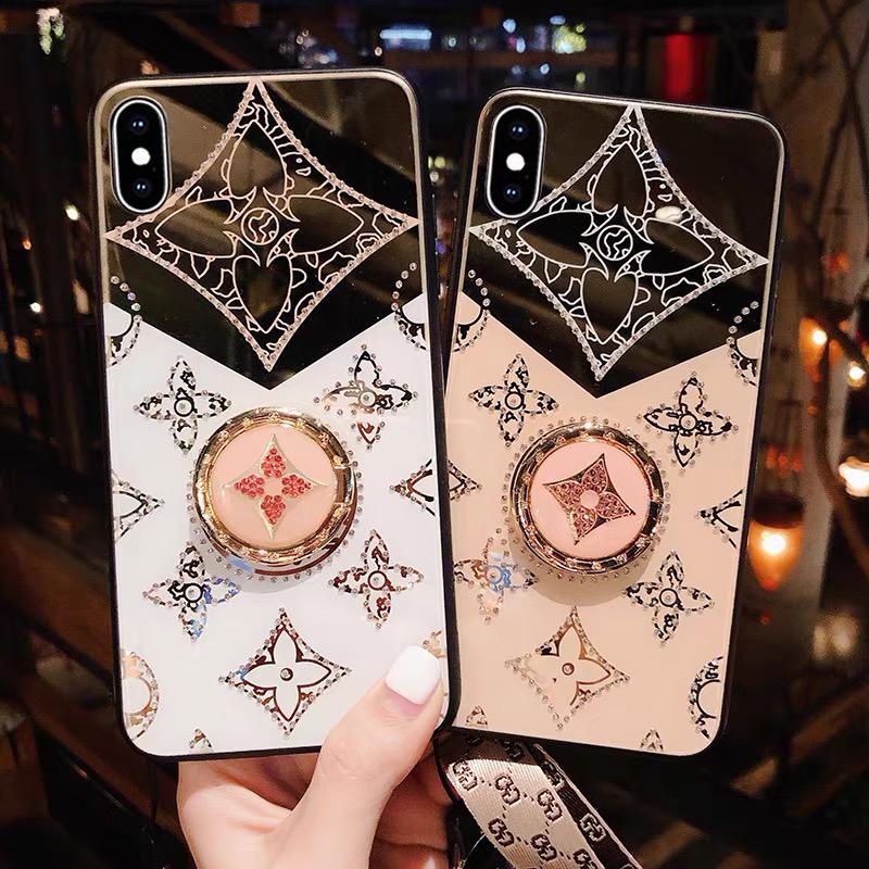 Bumper Ring Case Fashion clover LV bunga kamera Iphone 6 6s 7 8 SE 7+ 8+ X Xs Max 11 Pro 12 FH03