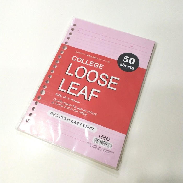 

Kiky Loose Leaf A5 50 Colourful AA624326