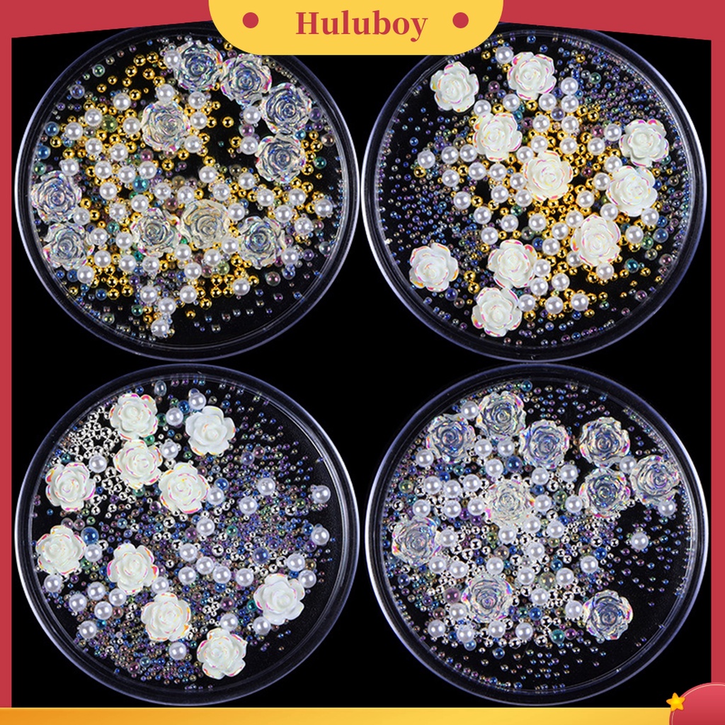 Huluboy Huluboy♡ Aksesoris Manik-Manik Berlian Imitasi Camellia Untuk Nail Art