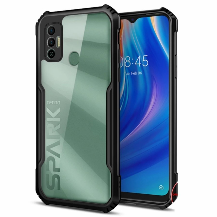 Case Tecno Spark 7 NFC Shockproof Soft Acrylic Transparent Casing Tecno Spark 7 NFC Akrilik Transpar