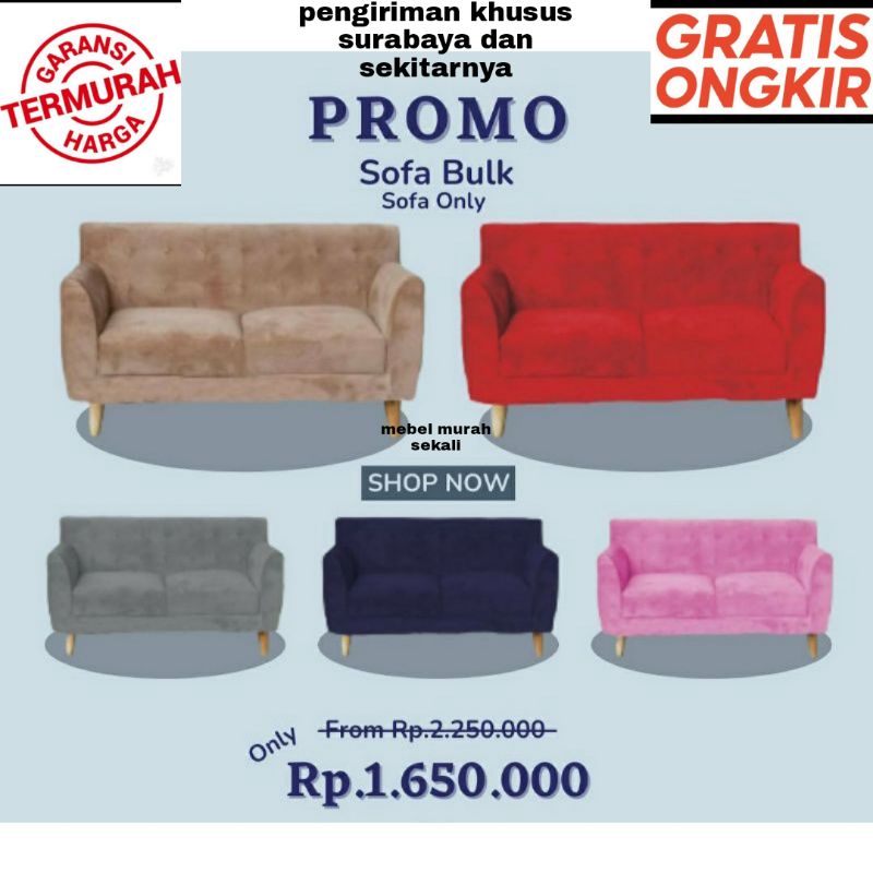 (PROMO) Sofa Bulk Retro 2 seater / Sofa retro 2 seater minimalis