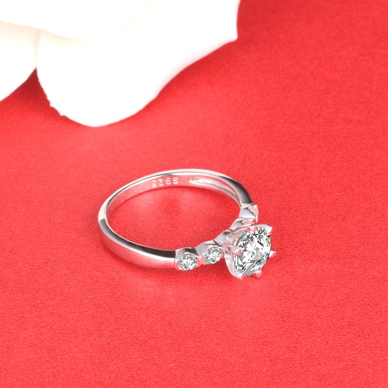 Cincin Perak Wanita Pria Couple Asli S 925 Lapis Rhodium Cocok Kawin Nikah tunangan hadiah RS055