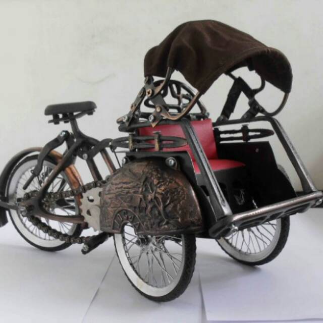 Miniatur becak jogja