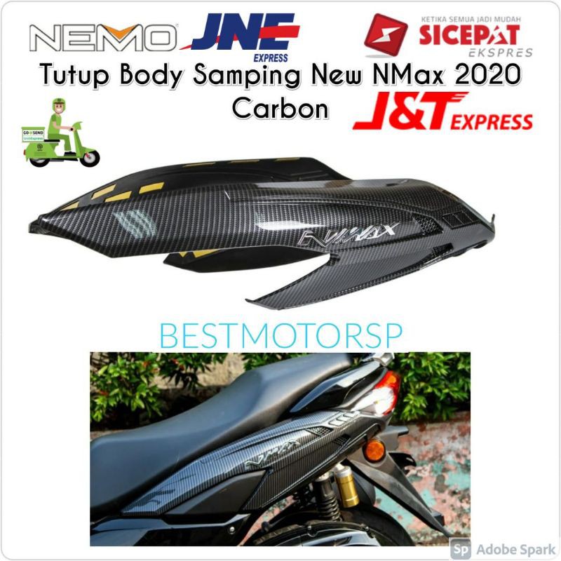 Cover Tutup Body Samping Nmax New 2020 Carbon NEMO Original