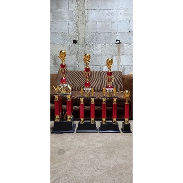 trophy piala 1 set juara 1234 ( kaki 4,kaki 2,kaki 2,kaki 1)