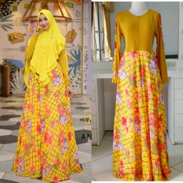 ANEIRA YELLOW (GAMIS SAJA) BY KASIH HIJABKU