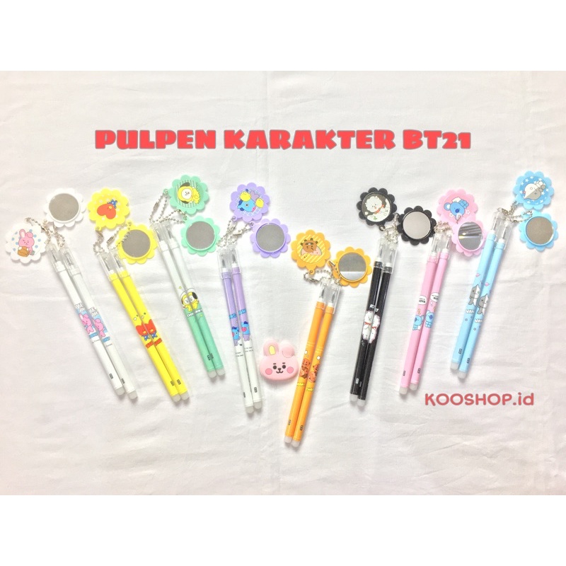 

PULPEN KARAKTER || PULPEN GEL KARAKTER BTS BT21 || PULPEN GEL MOTIF KACA KARAKTER BT21