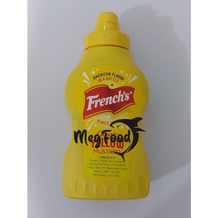 

French's Classic Yellow Mustard Squeeze French 8 Oz (226 Gram)