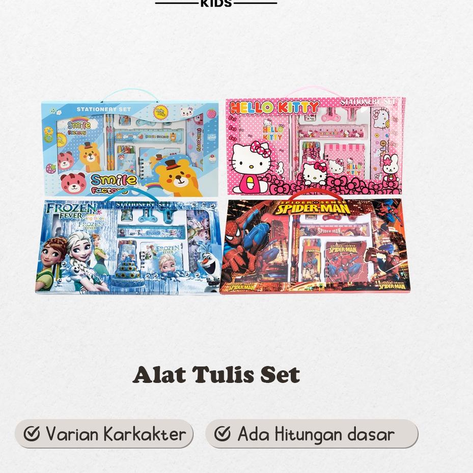 

Terjangkau Alat Tulis Sekolah Karakter ATK Set Stationary Set 10 in 1 Paket Alat Tulis Anak Karakter 8 in 1 - Blossom Kids