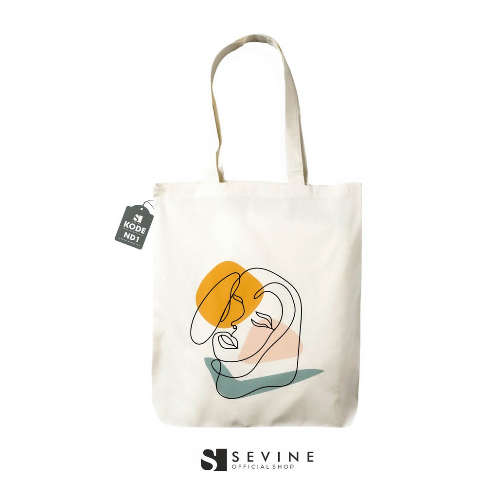 Totebag Drill Tas Fashion Wanita Desain Simple - ND | Shopee Indonesia