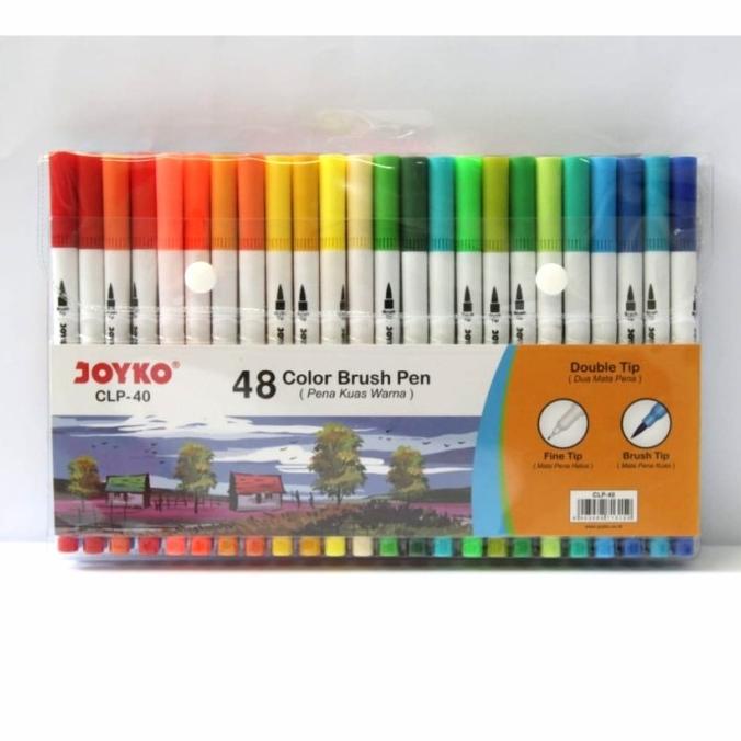 

[[COD]] Color Brush Pen Pena Kuas Warna JOYKO CLP-40 ( 48 warna ) TERBARU Kode 452