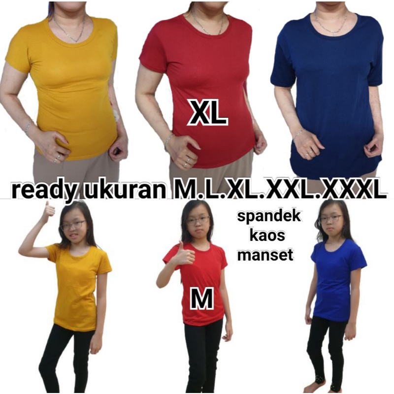 Meygrosir ready M.L.XL.XXL.XXXL.tgn pendek spandek kaos manset