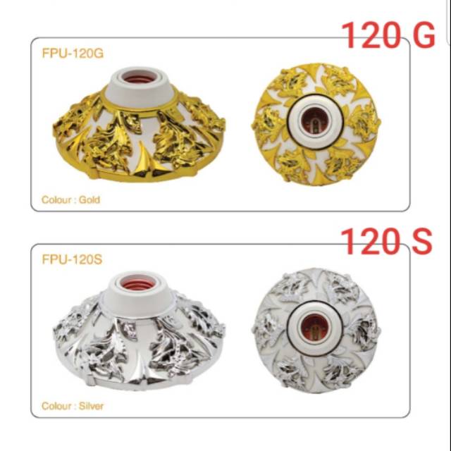 CTL FPU120 Fiting Lampu Plafon Motif Hias E27 Kualitas PREMIUM LUXURY Centralite