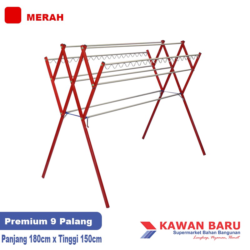 PROMO MENARIK Jemuran Premium Super Murah Bahan Aluminium Ukuran Besar Color T:150cm P:180cm