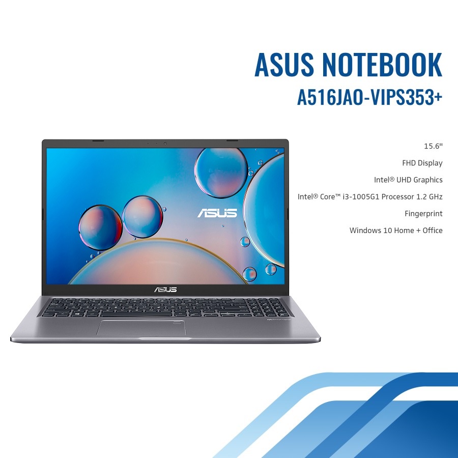 ASUS Laptop VivoBook A516JAO VIPS353+ / VIPS354+ i3-1005G1 4GB 512GB SSD Win10H + OHS 2019