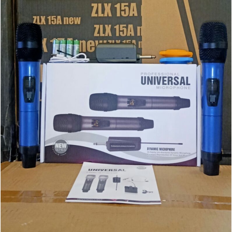 Mic Wireless Dynamic Microphone Universal News -- 2buah Mic Pegang/Handheld