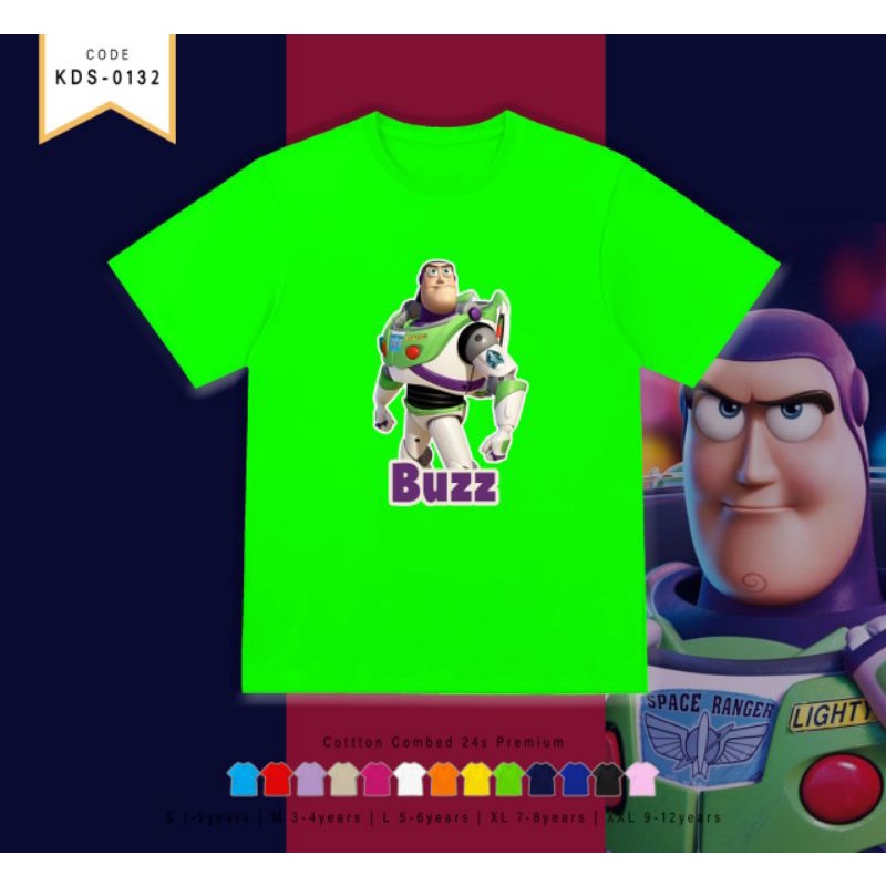 KAOS ANAK-ANAK BUZZ TOYS STORY/KAOS KIDS BUZZ ROBOT KATUN