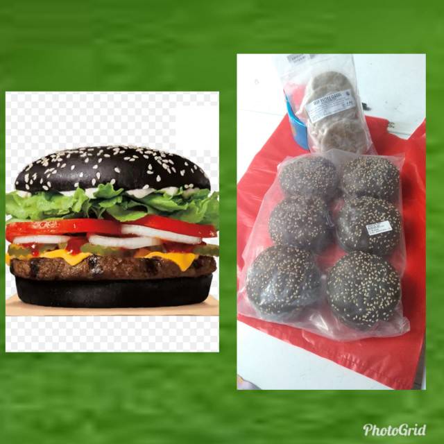 

Paket burger hitam / charcoal burger paket isi 6