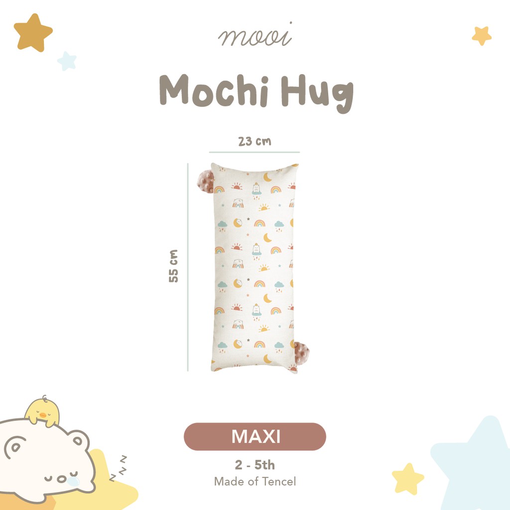 Mooi Mochi Hug Bantal Guling Anak Tencel-MAXI